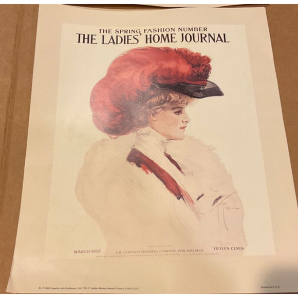 VTG Aspelin Art Gallery "The Ladies Home Journal" 4 Collectible Art Print Decor - Picture 5 of 5